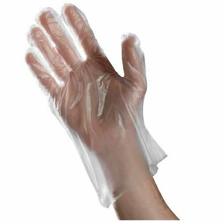 TRADEX INTL Ambitex, Poly Disposable Gloves, Poly, M, 500 PK, Clear PMD6505